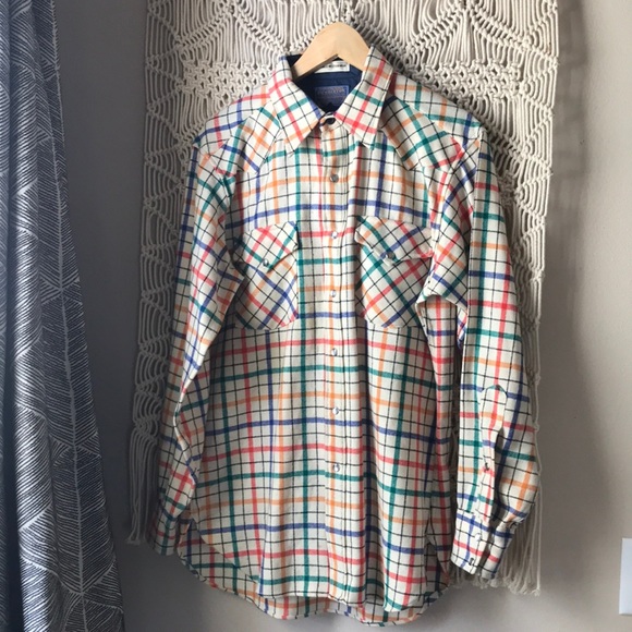 Pendleton Other - Pendleton Vintage multi color button down snap wool western wear shirt s…